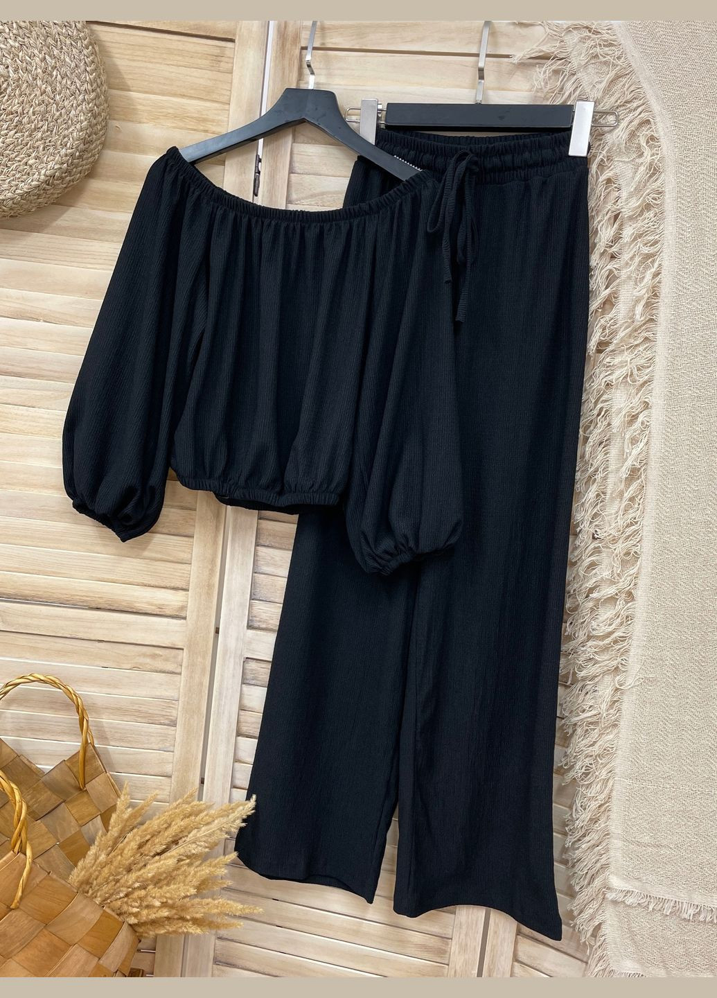 Чорний літній літній костюм Україна