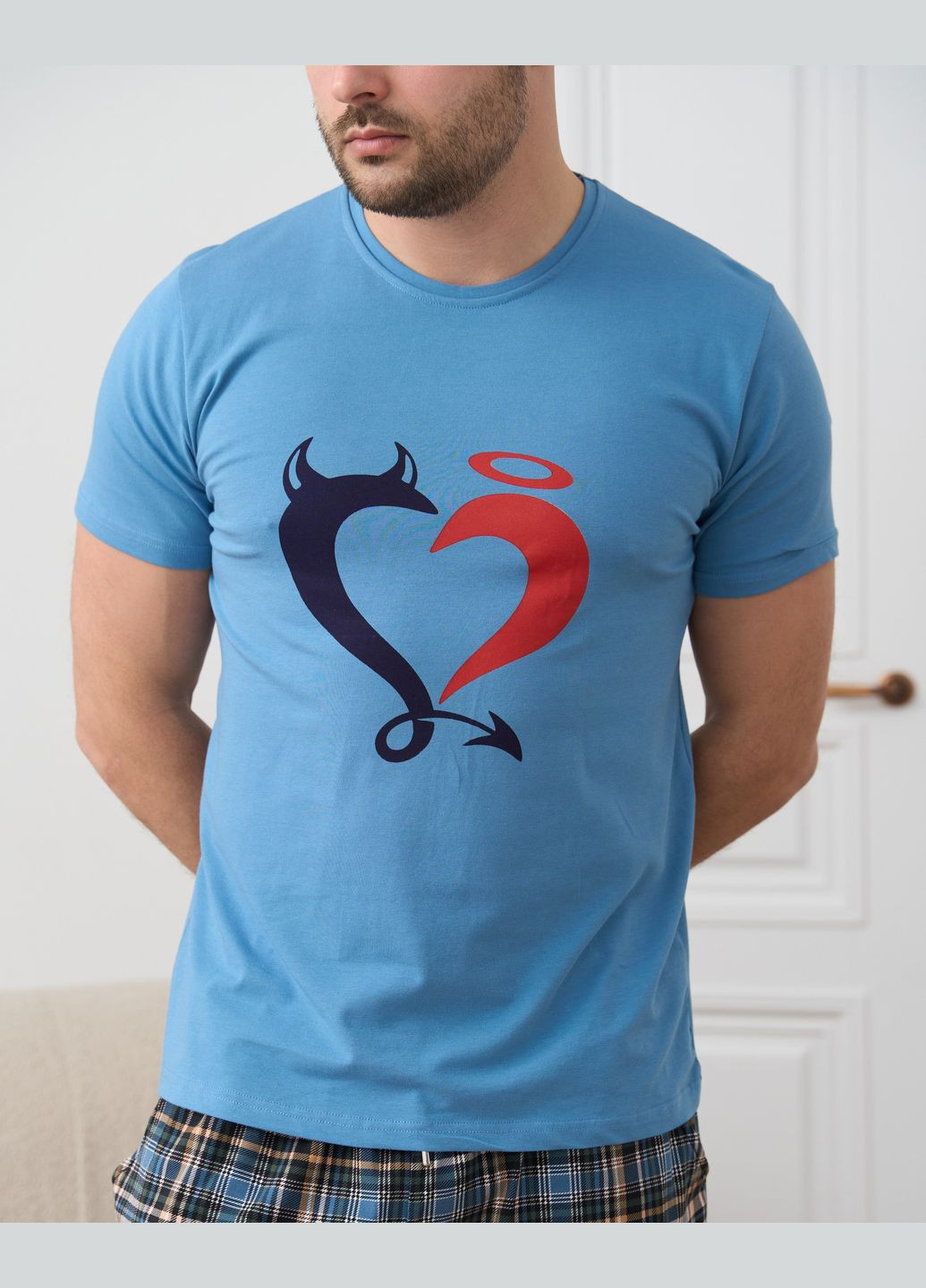 Чоловічий комплект із шортами в клітку Tom John (292849431)