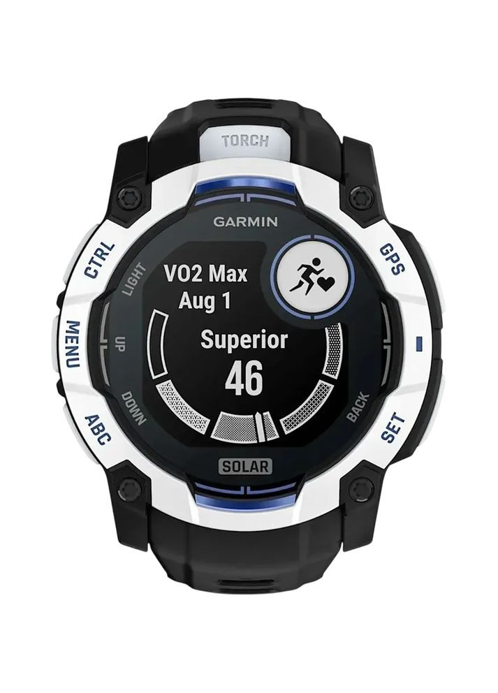 Смарт-годинник Instinct 3 Solar 50 mm Whitestone with Black Band (010-02935-03) Garmin (370608388)