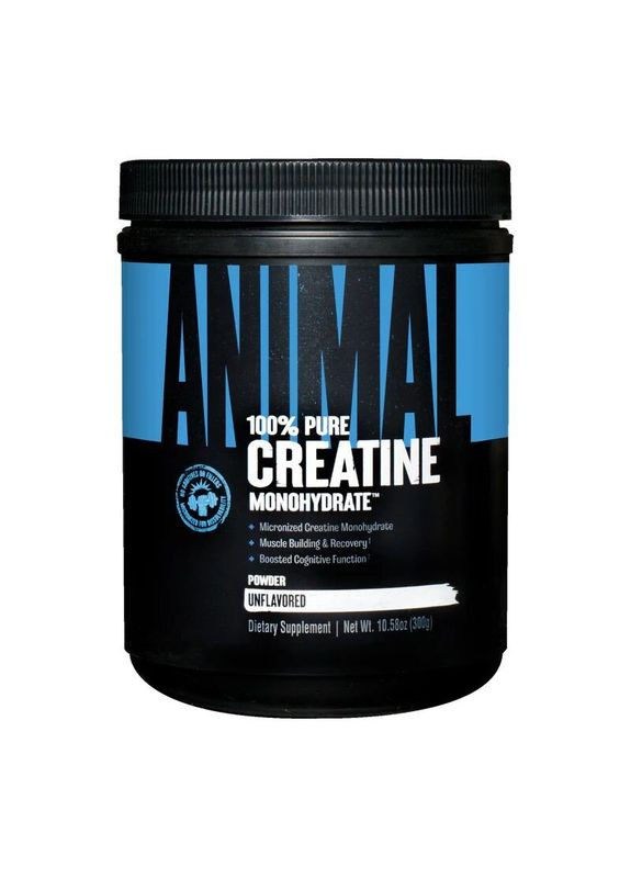 Креатин моногідрат Animal Micronized Creatine, 300 грам - З дефектом взявся грудками Universal Nutrition (334706755)