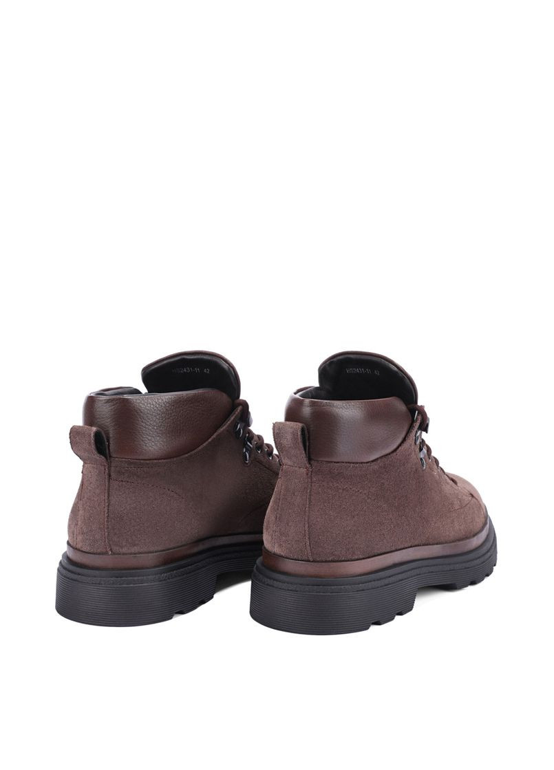 Коричневые осенние мужские ботинки hs2431-11 коричневый замша Miguel Miratez