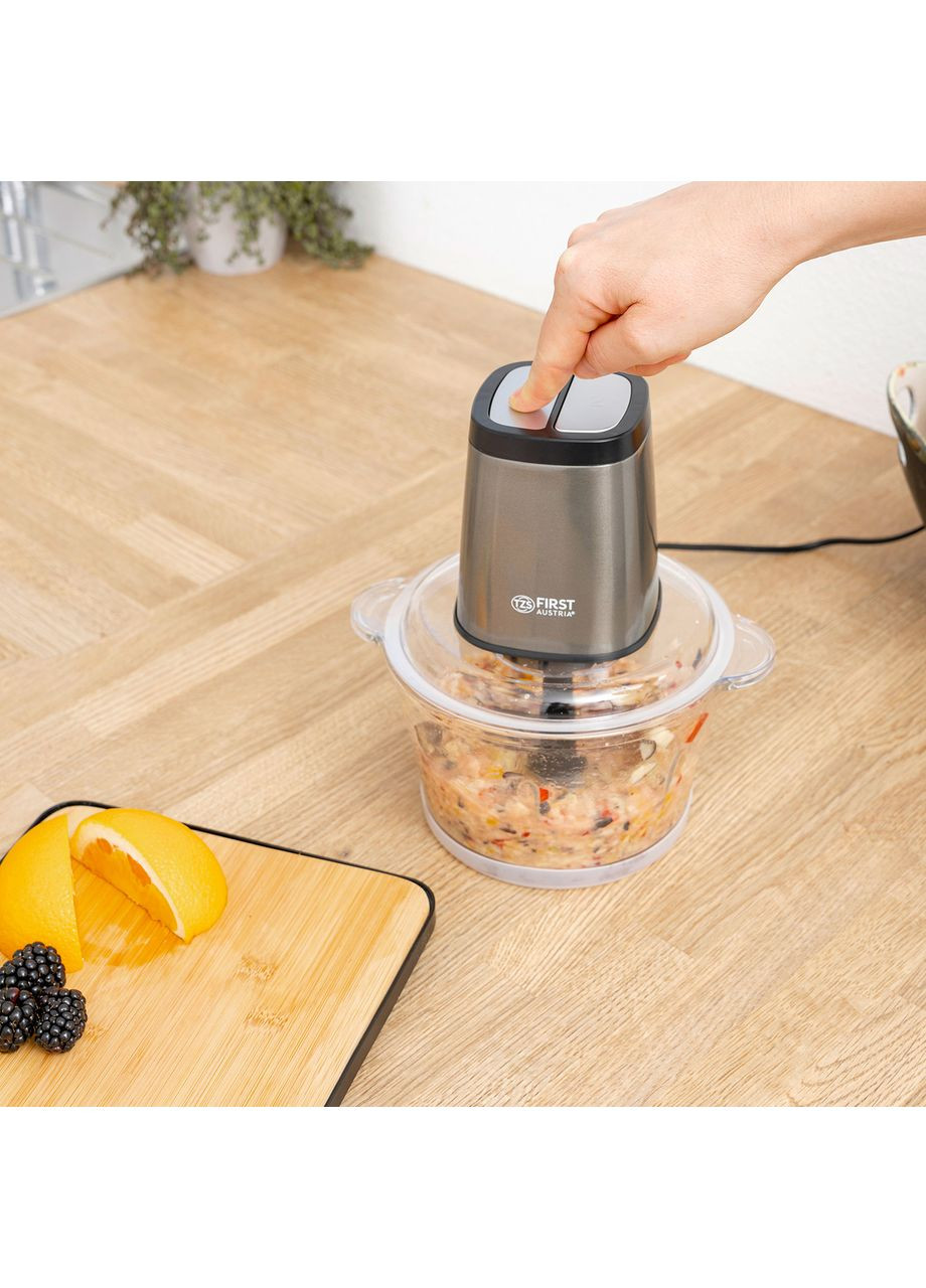 Подрібнювач чопер електричний універсальний FA-5113-2-GR для овочів і м’яса First Austria (334004708)