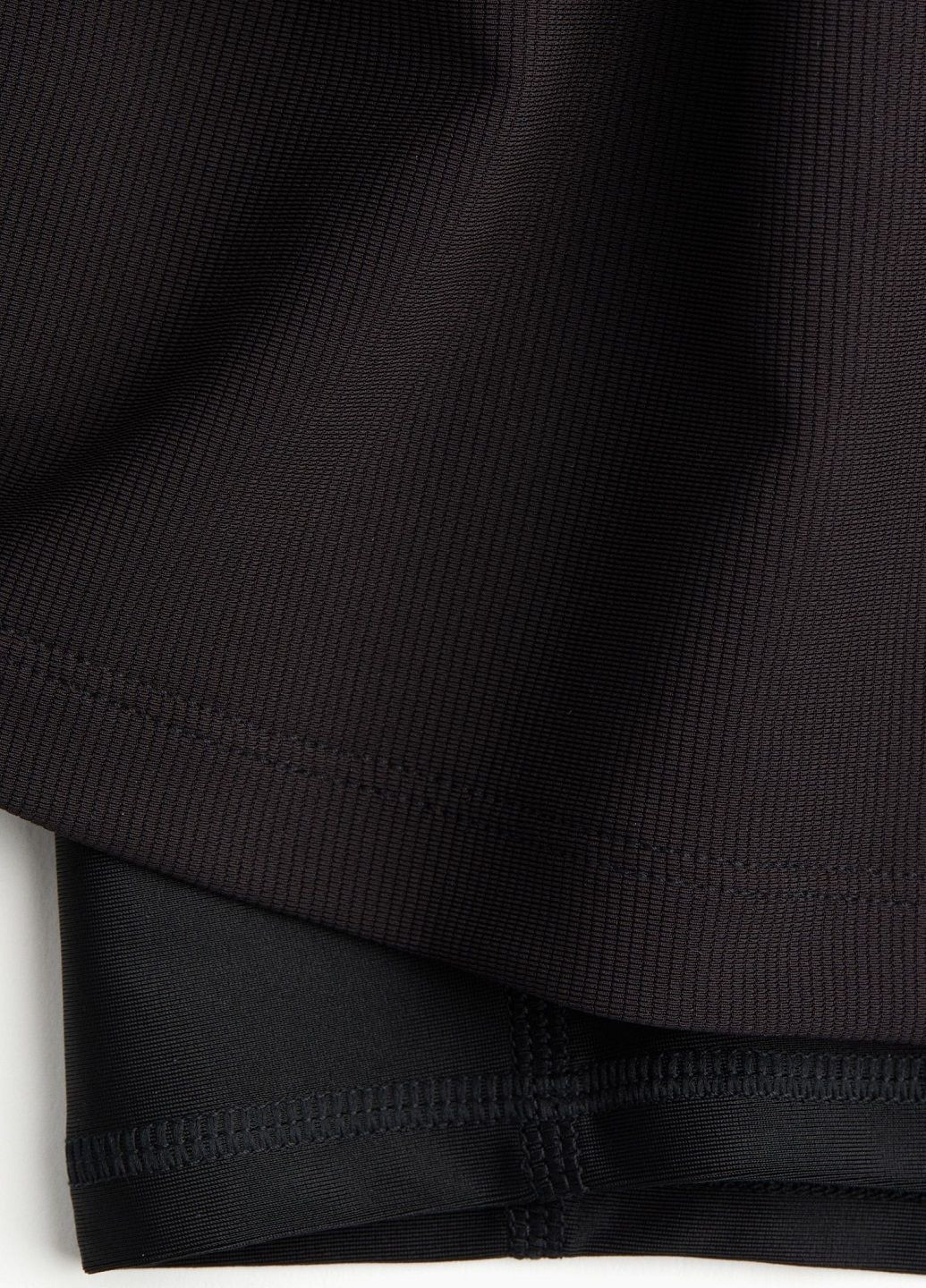 Черная спортивная однотонная юбка H&M
