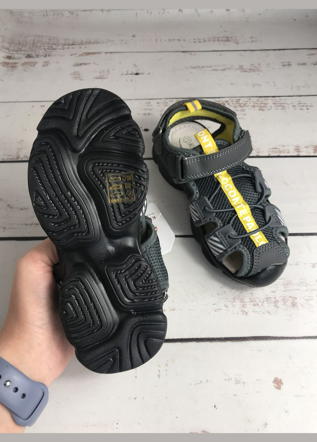 Босоніжки сандалі дитячі для хлопчика Kimbo-o Сірий (596) Kimboo (340113389)