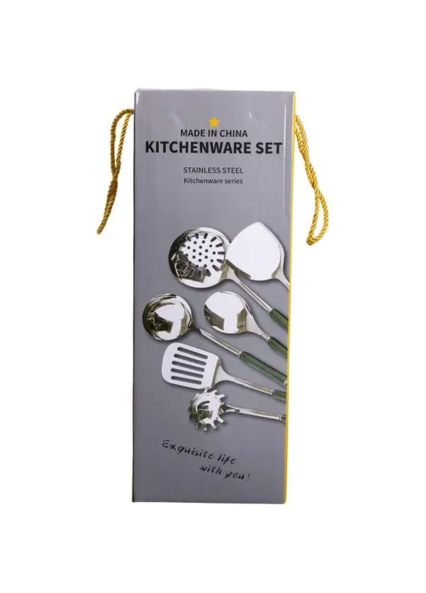 Набор кухонных принадлежностей на подставке 7 предметов кухонные аксессуары на подставке с серебристым HP-20-70 Yiwu (353504146)