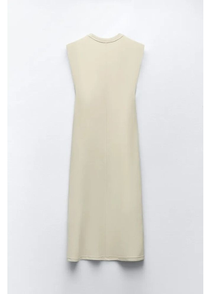Светло-бежевое платье трикотажное 8417/800 Zara