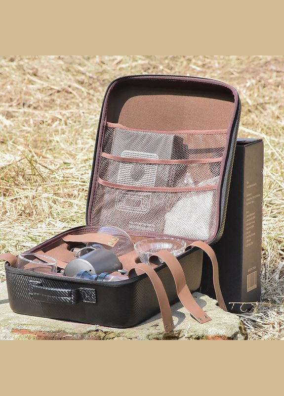 Дорожній кавовий набір TS-05 Black з 8 предметів для приготування кави з кейсом 1 шт. Ecocoffee (352012173)