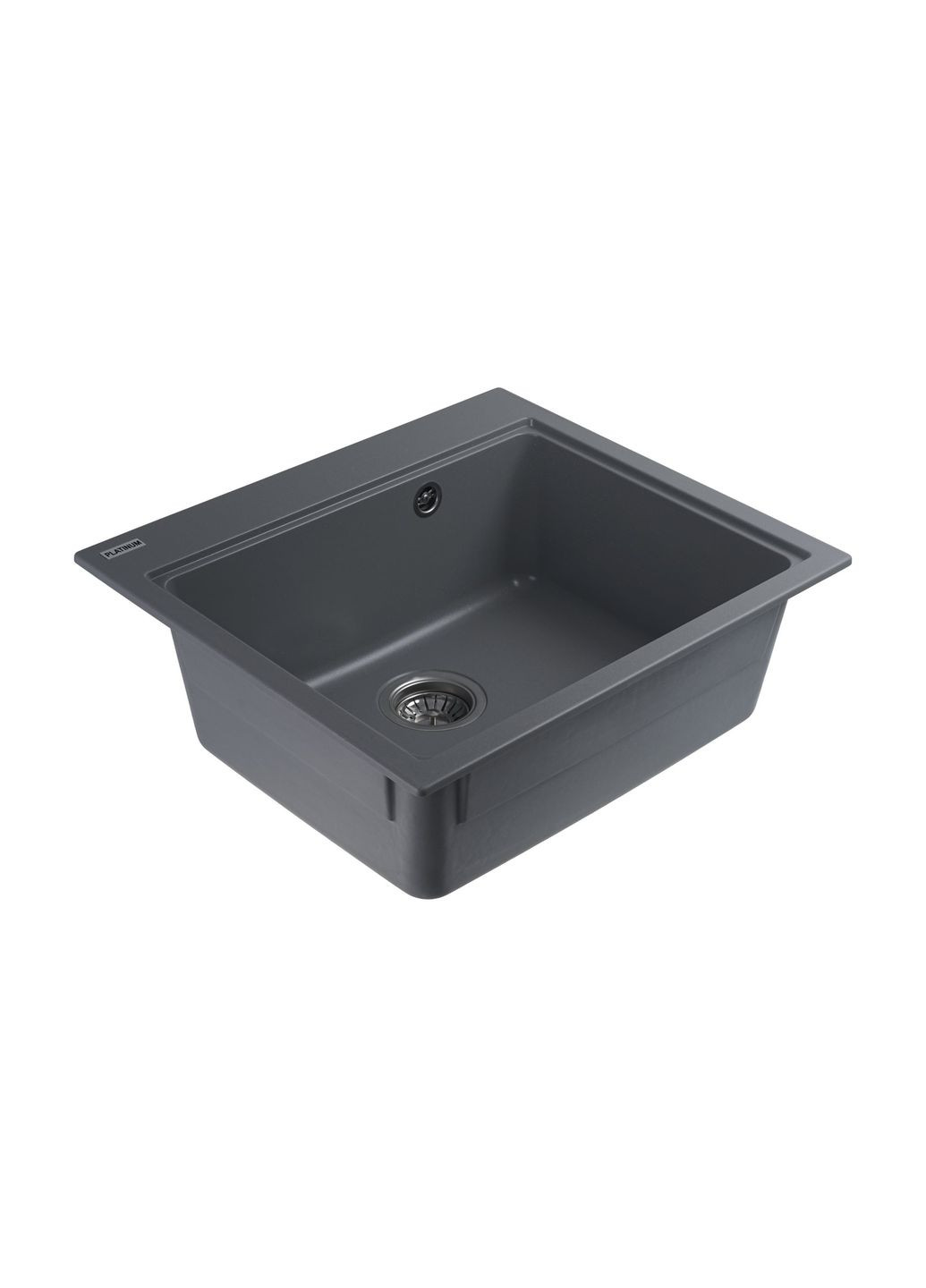 Гранитная мойка для кухни 5852 VESTA матовая Серый металлик Platinum (269793060)