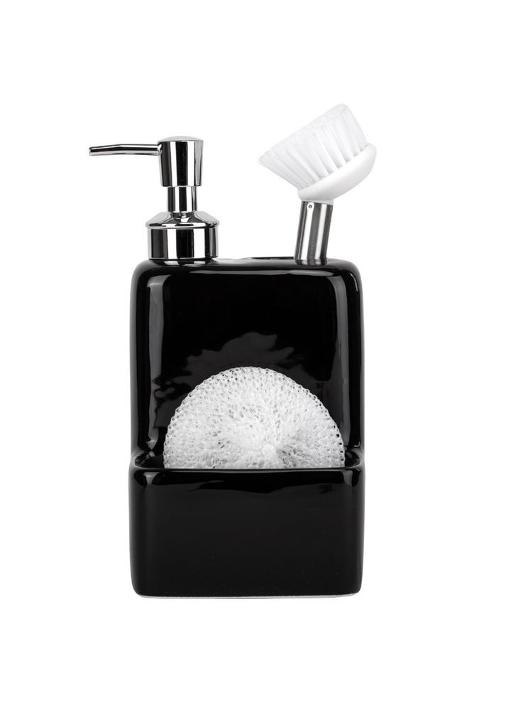 Диспенсер в кухню с губкой и щеткой 11х11х20 см керамика 9190-041 No Brand (346152548)