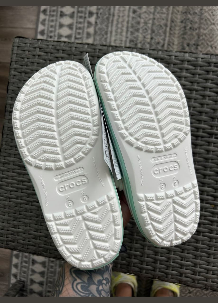 Мятные женские кроксы крокбенд clog milk pink Crocs