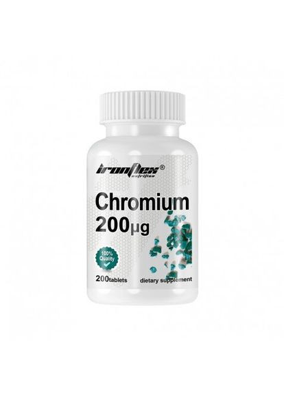 Витамины и минералы Chromium 200, 200 таблеток Ironflex (322861948)