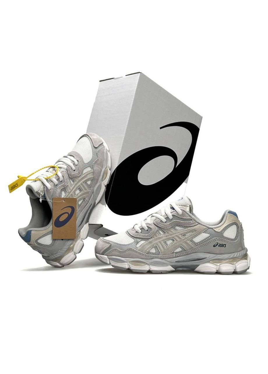Сірі всесезонні кросівки asics No Brand Gel-NYC Grey White