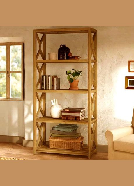 Стеллаж кухонный из дерева Латимер сиена (СТА-025905) No Brand (327849663)