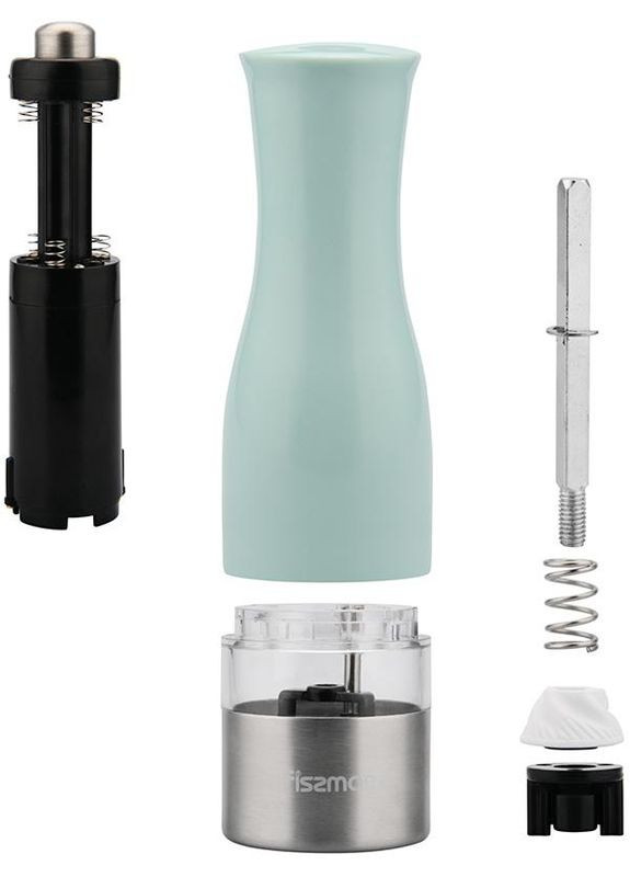 Електричний млин для спецій Pepper з підсвічуванням керамічний для перцю та солі 20 см Fissman (368988428)
