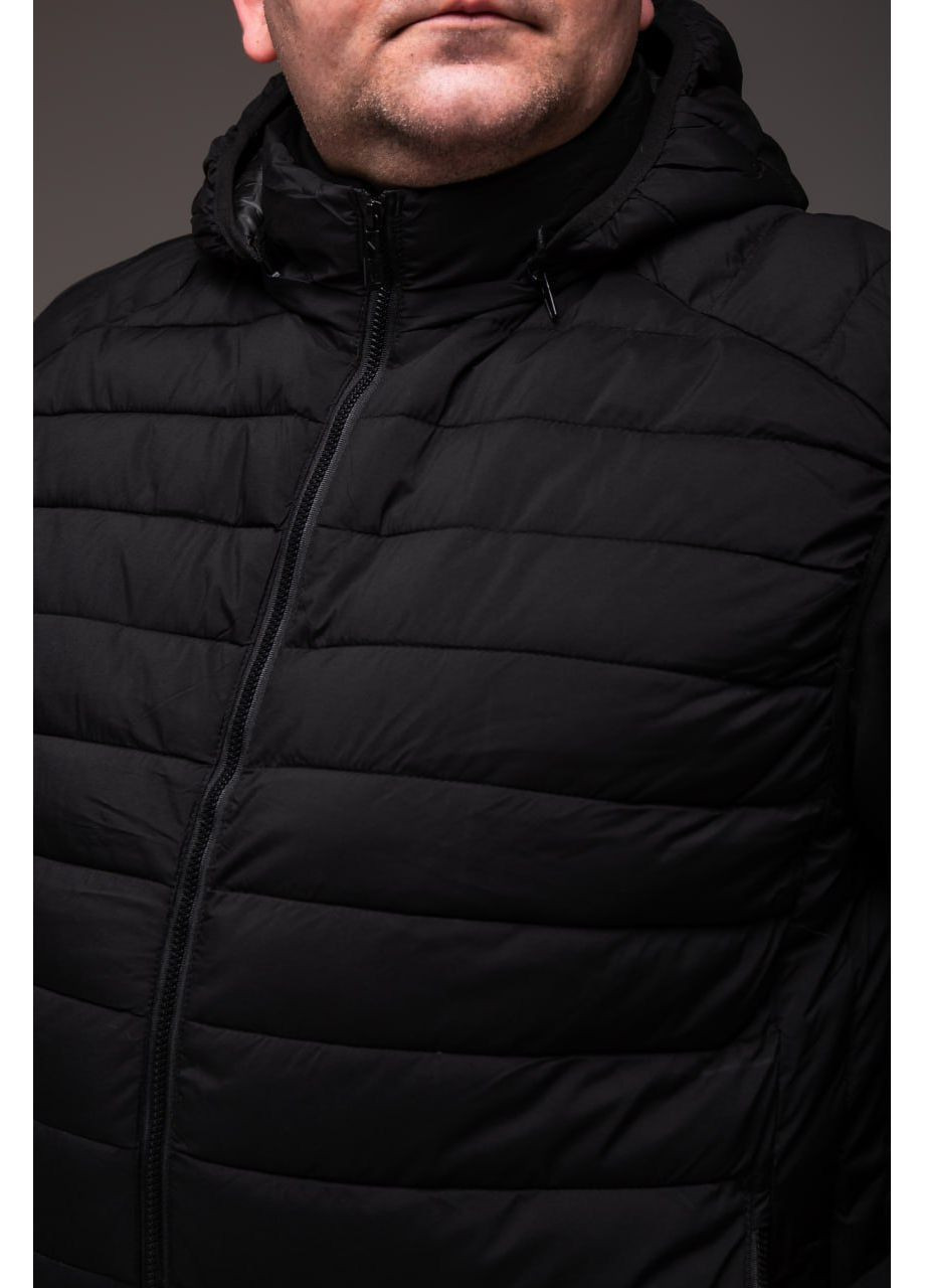 Утепленный мужской жилет черный БАТАЛ No Brand (364260836)