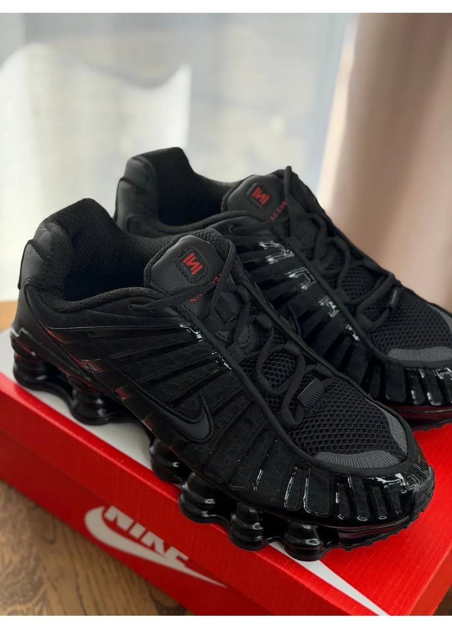 Чорні кросівки чоловічі nike shox tl black найк шокс тл чорні демісезон No Brand