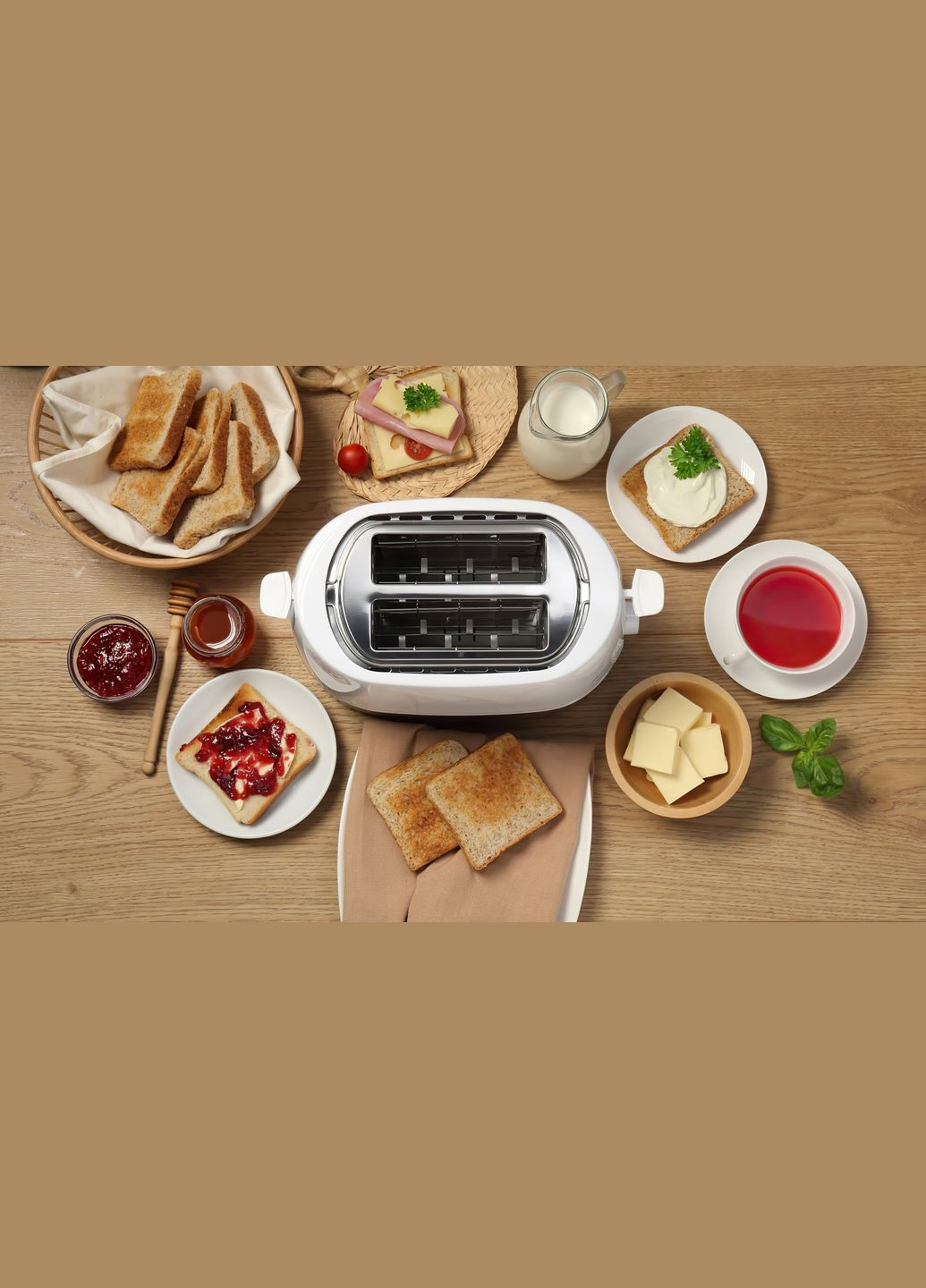 Тостер, 850Вт, пластик/метал, функц. разморож, автоотключение, Gorenje (317275332)