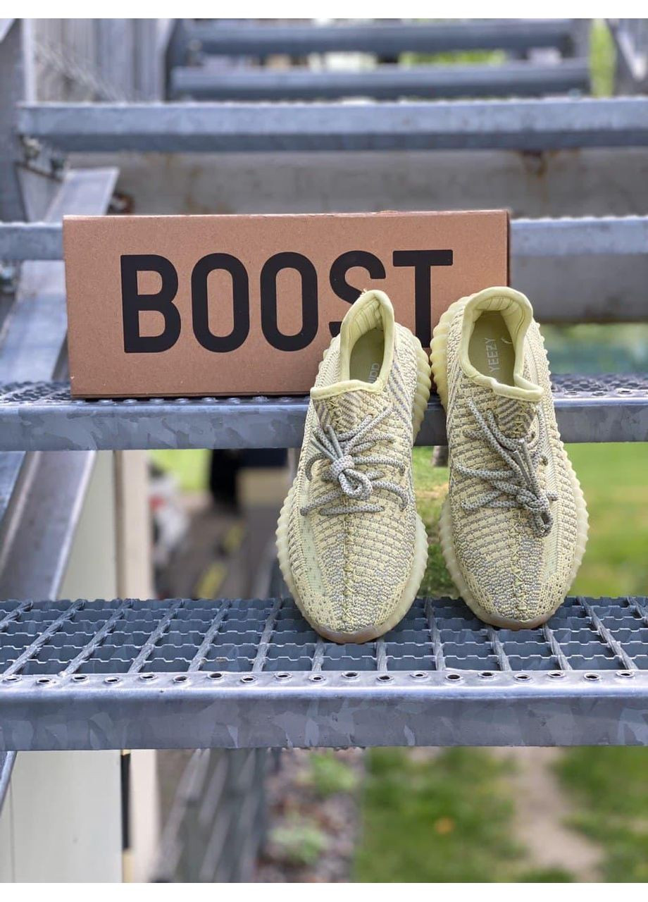 КРОССОВКИ ЖЕНСКИЕ ADIDAS YEEZY BOOST 350 V2 ANTILA REFLECTIVE АДИДАС ИЗИ БУСТ No Brand жёлтые демисезоны (367173294)