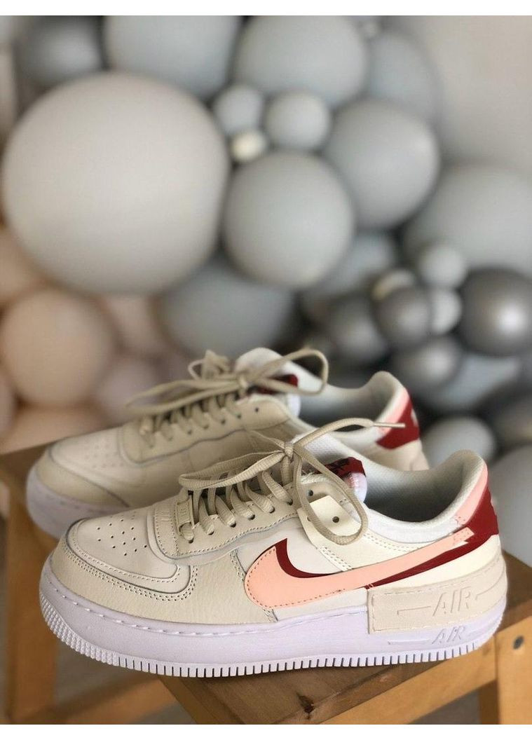 КРОСІВКИ ЖІНОЧІ NIKE AIR FORCE 1 SHADOW PHANTOM НАЙК АІР ФОРС 1 ПРЕМІУМ No Brand білі демісезони (369389305)