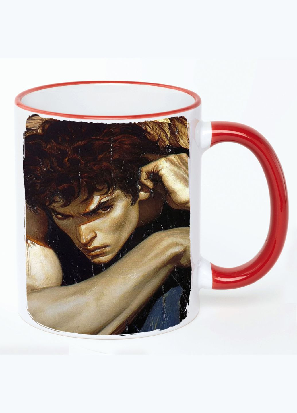 Чашка Арт #0275 (кухоль, кухоль) Біла з Червоною ручкою 330 мл No Brand (322716016)