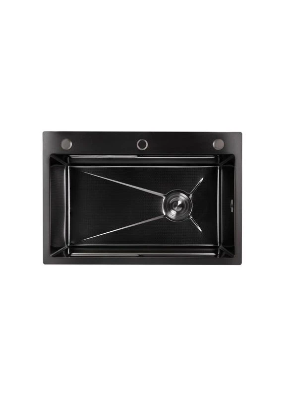 Мийка для кухні інтегрована Handmade H6845HB Decor Black PVD Honeycomb 3,0/1,0 мм LDH6845HDECBLM49445 LIDZ (398827363)