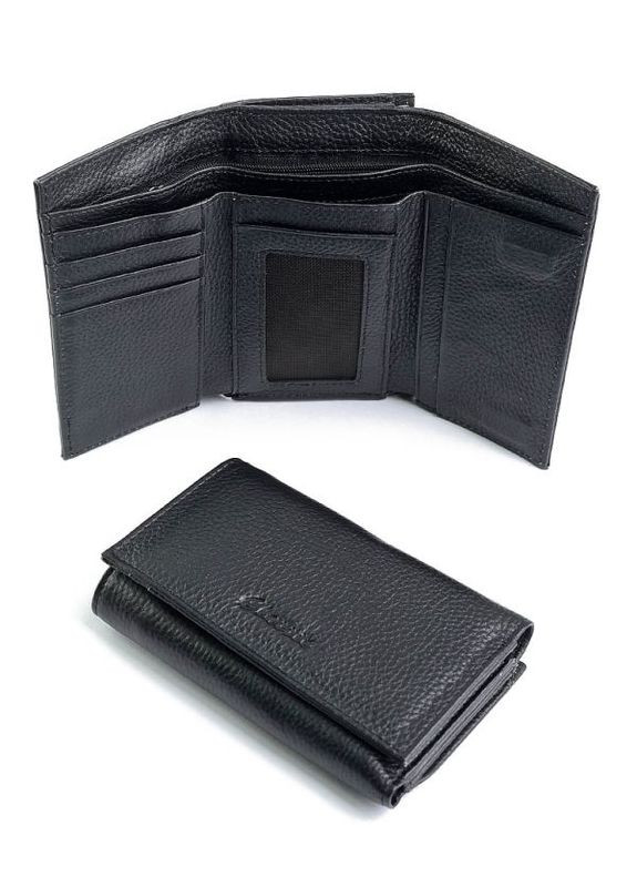 Кожаный женский кошелек черный No Brand (292920439)