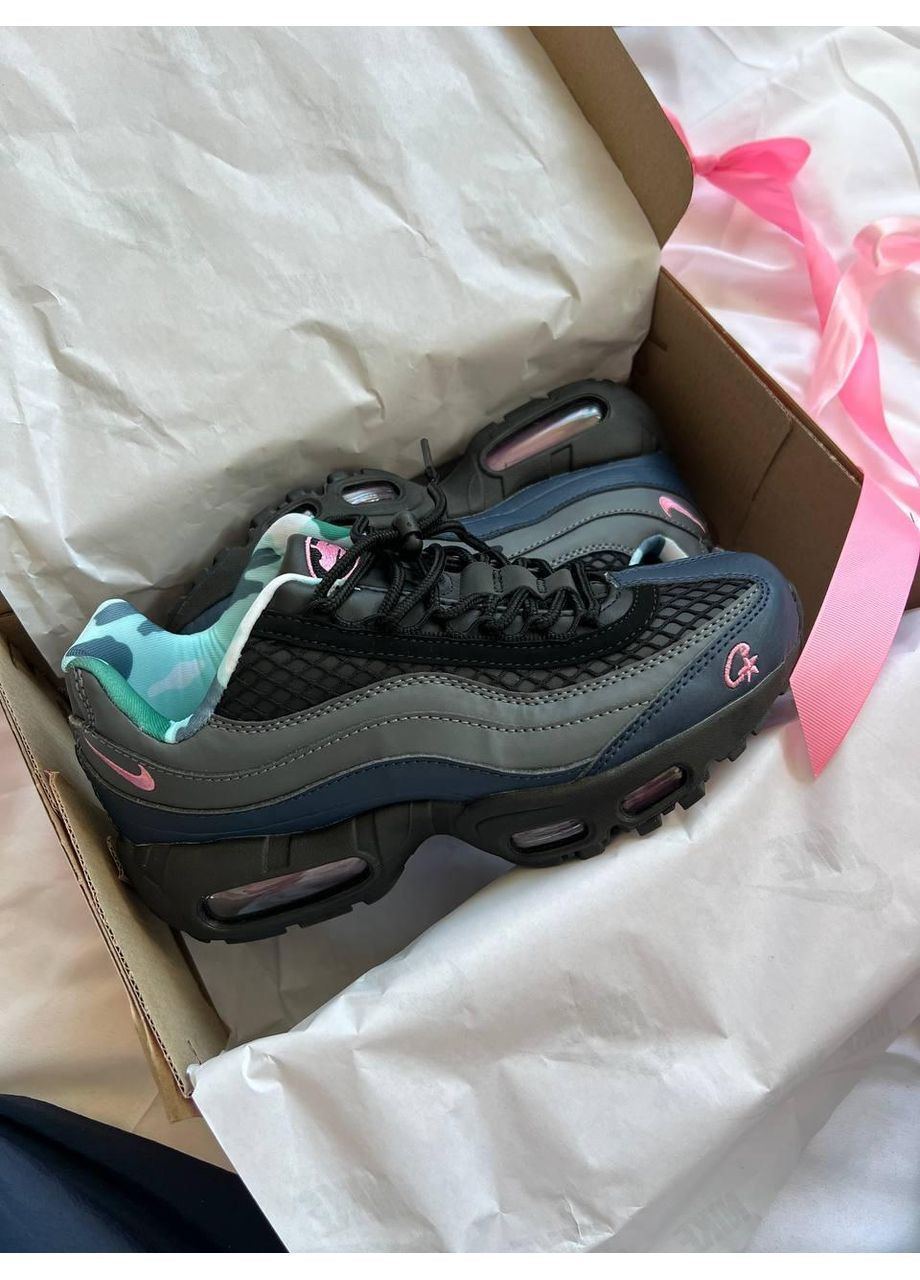 Розовые демисезонные кроссовки мужские nike air max 95 x corteiz pink найк аир макс 95 No Brand