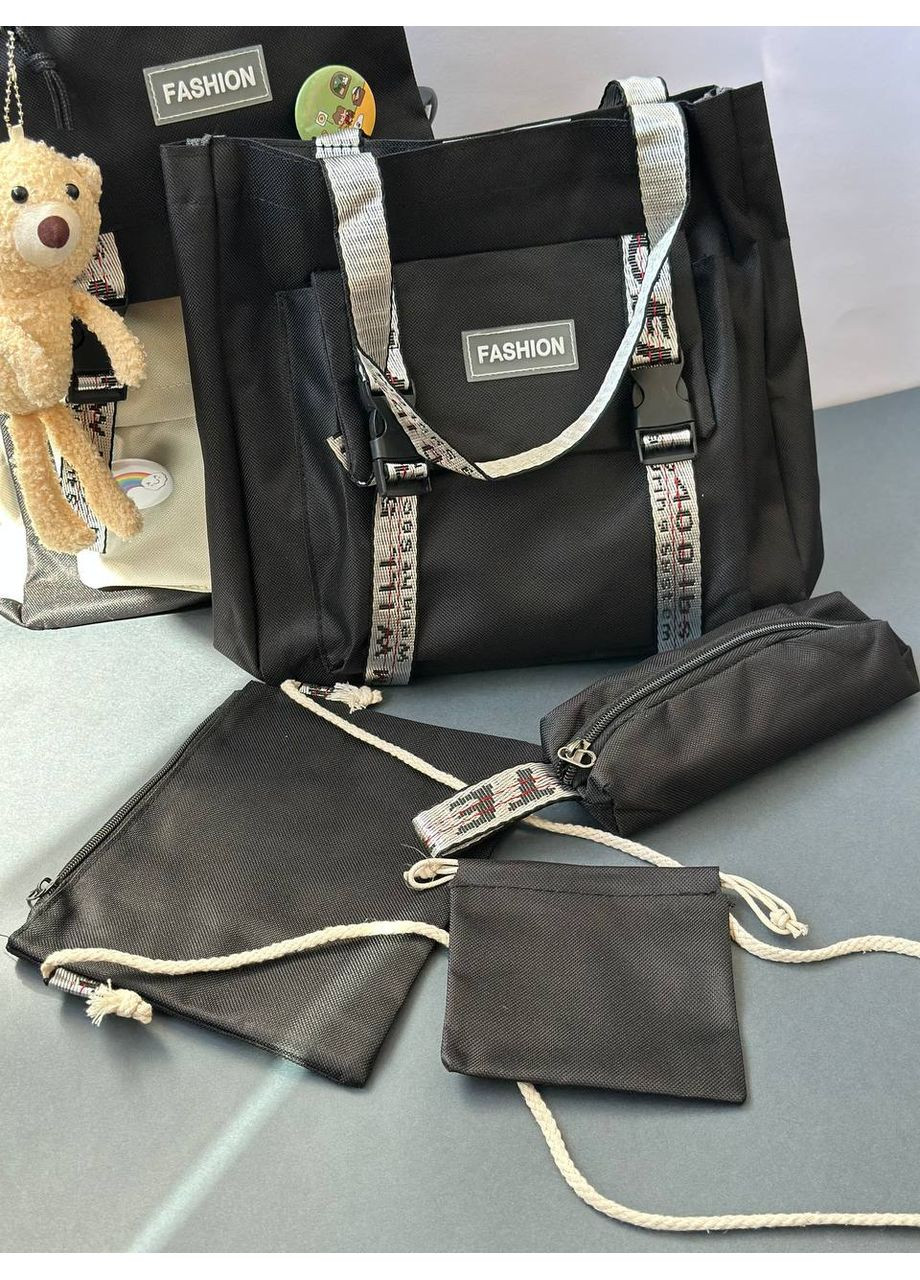 Рюкзак 5 в 1: рюкзак, сумка, клатч-косметичка, пенал, мешочек, плотный текстиль полиестр Україна (351433416)