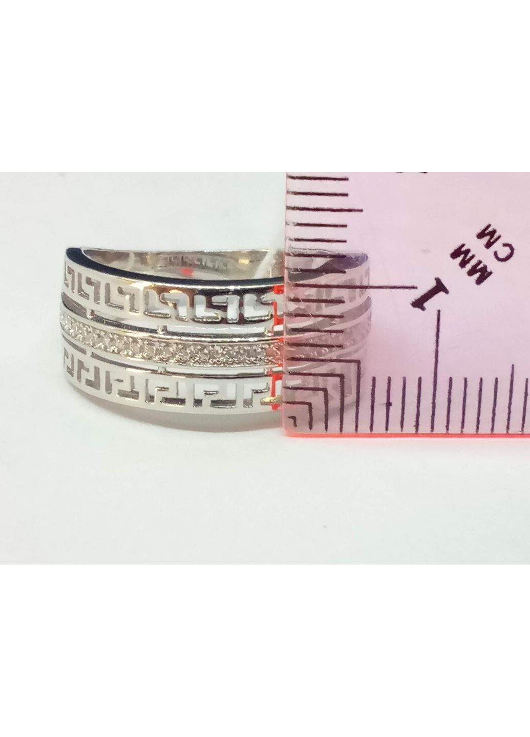 Срібне кільце з фіанітами. К2Ф/461 17,4 Silvex925 (362355117)