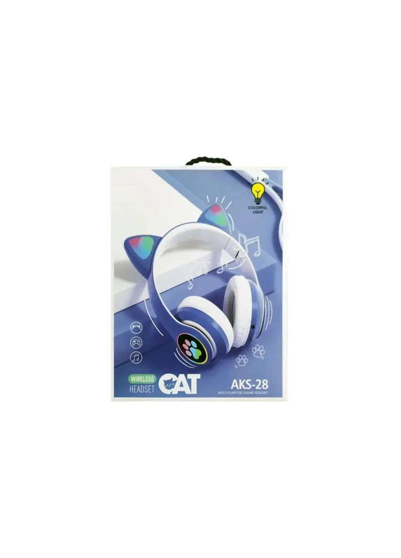 Дитячі Bluetooth навушники з LED підсвіткою Cat Ear метал-пластик в асортименті AA10-2/P10-2 No Brand Муз2530 (370652775)