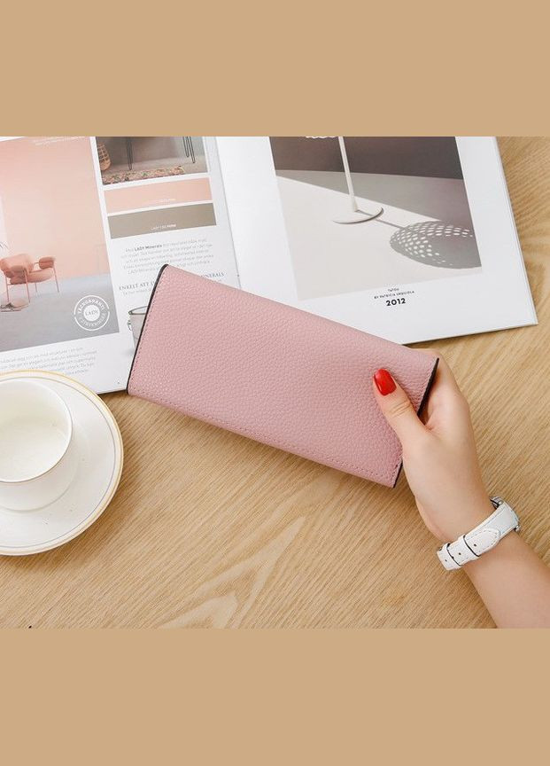 Женский кошелек клатч экокожа Розовый No Brand (299313943)