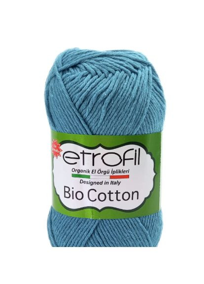 Bio Cotton № 10606 бирюза 100% эко коттон хлопковая пряжа для вязания Etrofil (366394492)
