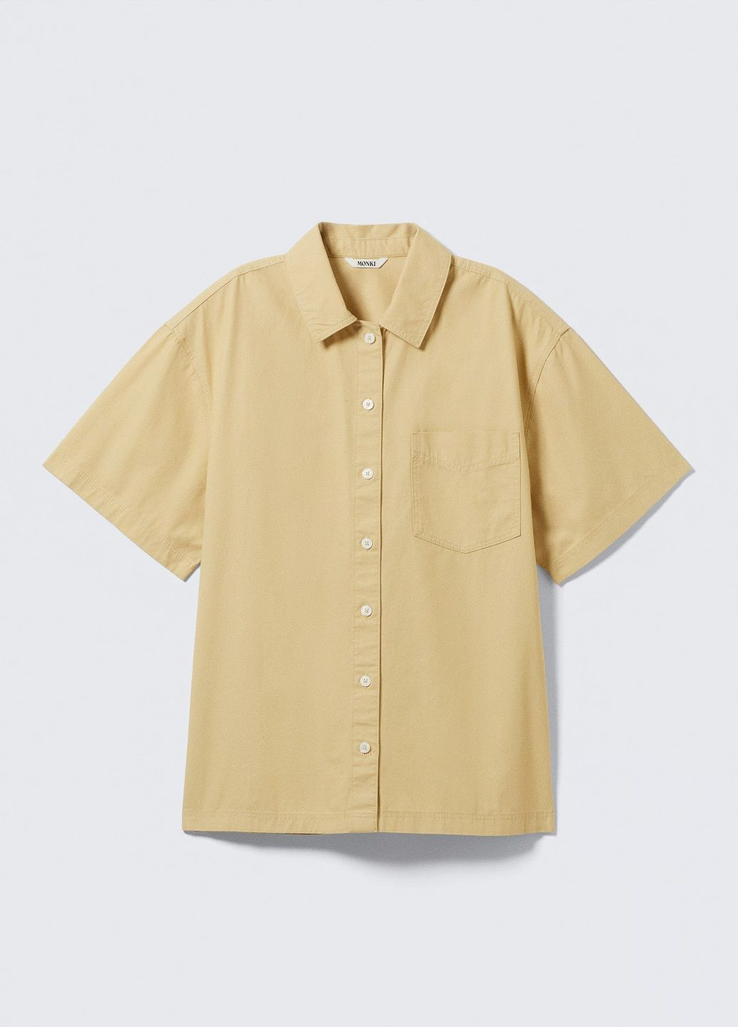 Желтая рубашка однотонная Monki