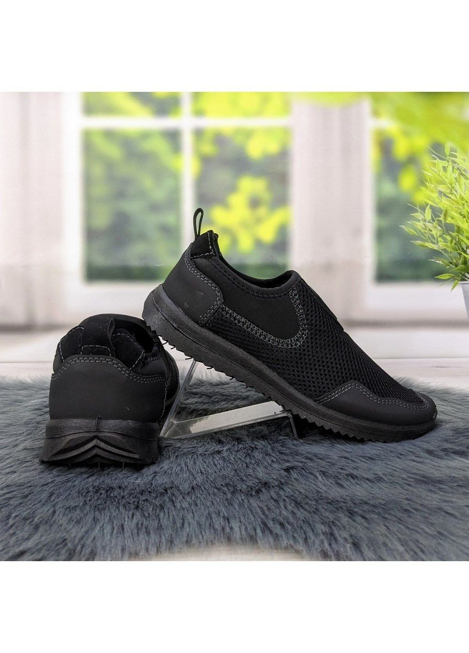 Чорні Літні підліткові кросівки для хлопчика сітка Dago