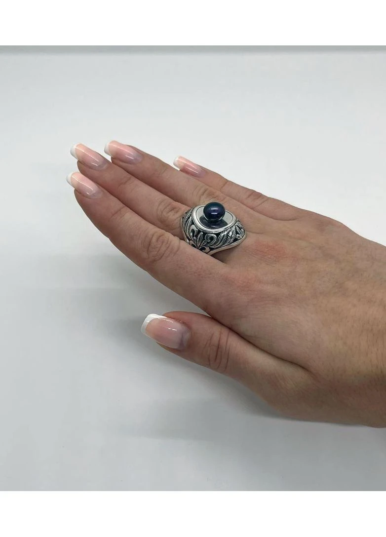 Серьги из серебра с культивированным жемчугом 20089 ХАРТОВ (397872734)