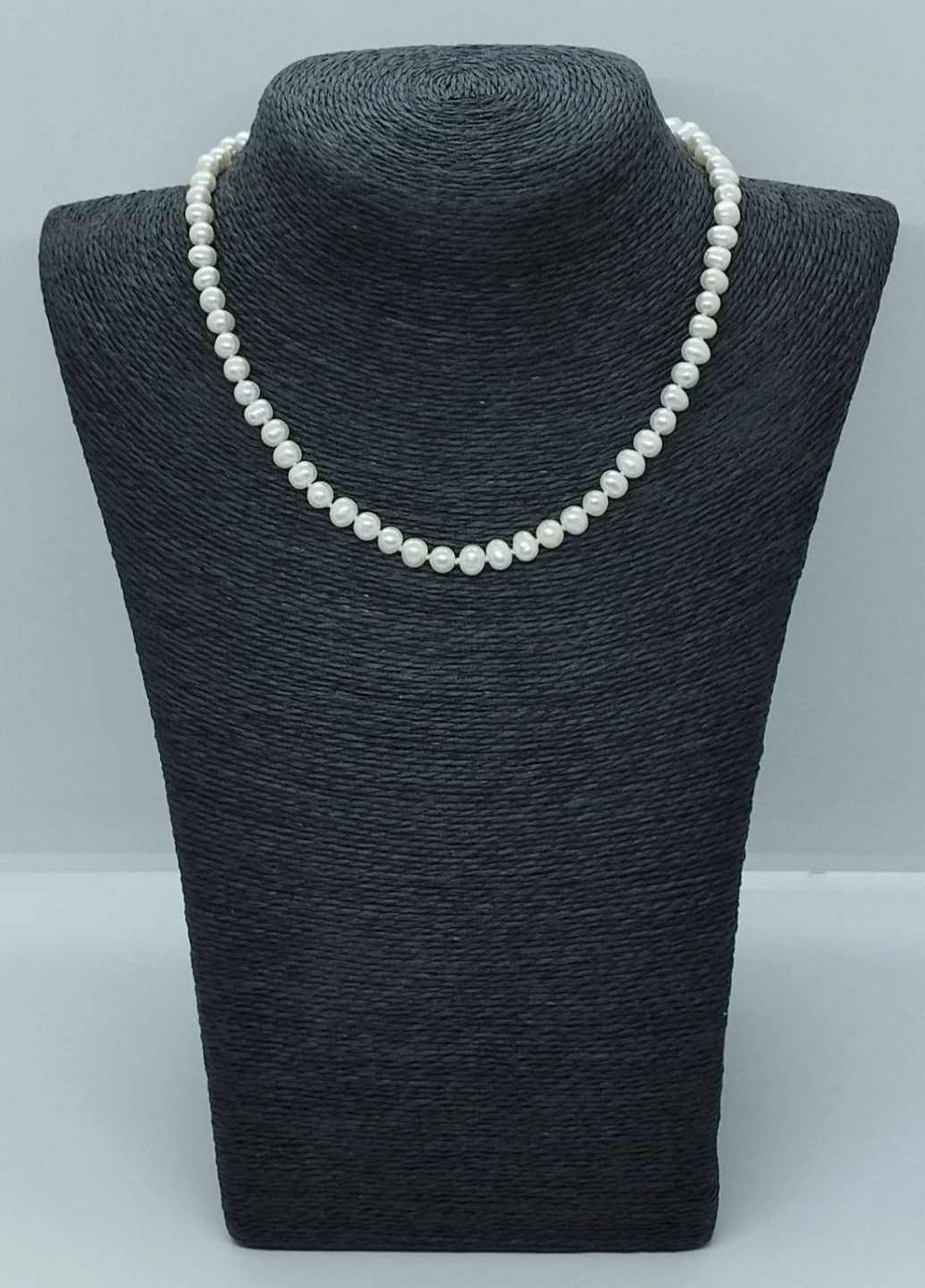 Бусы из натурального речного жемчуга белого цвета L=42 см Ø=6 мм No Brand (299153562)