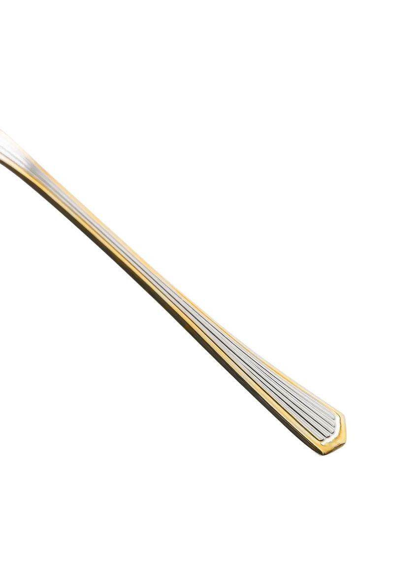 Набор кофейных ложек 6 штук из нержавеющей стали 12,3 см, серебристый с золотом Yiwu (371767314)