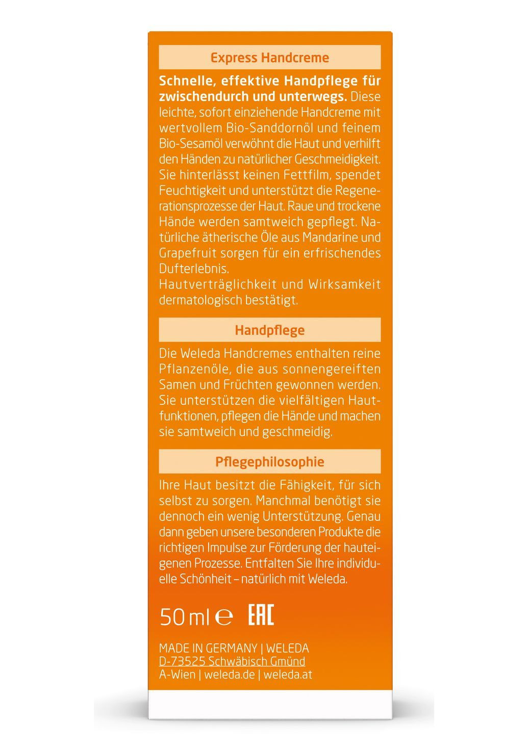 Weleda Крем для рук З обліпихою, 50 мл — Крем, Німеччина (370498995)