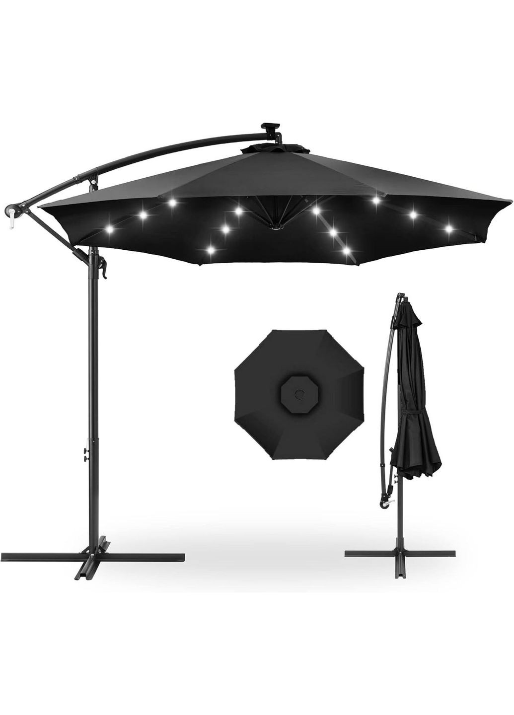 Зонт садовый с LED подсветкой 3,5м + чехол WCG (342121126)