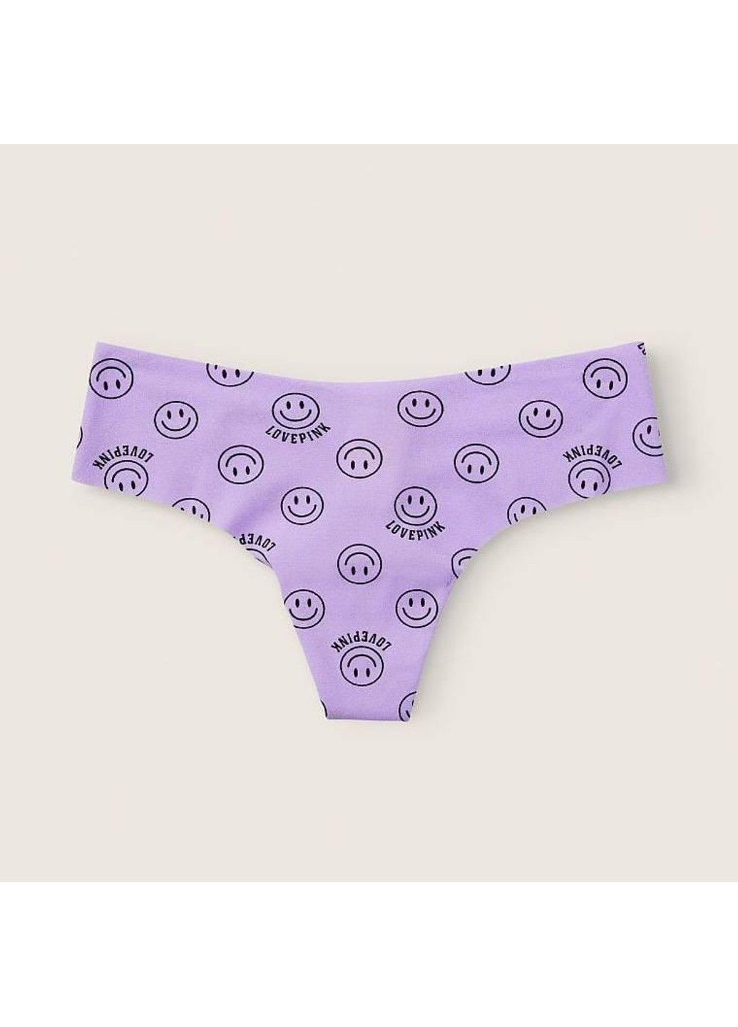 Трусики-стринги женские бесшовные PINK No-Show Thong Panty сиреневые L Victoria's Secret (316659665)
