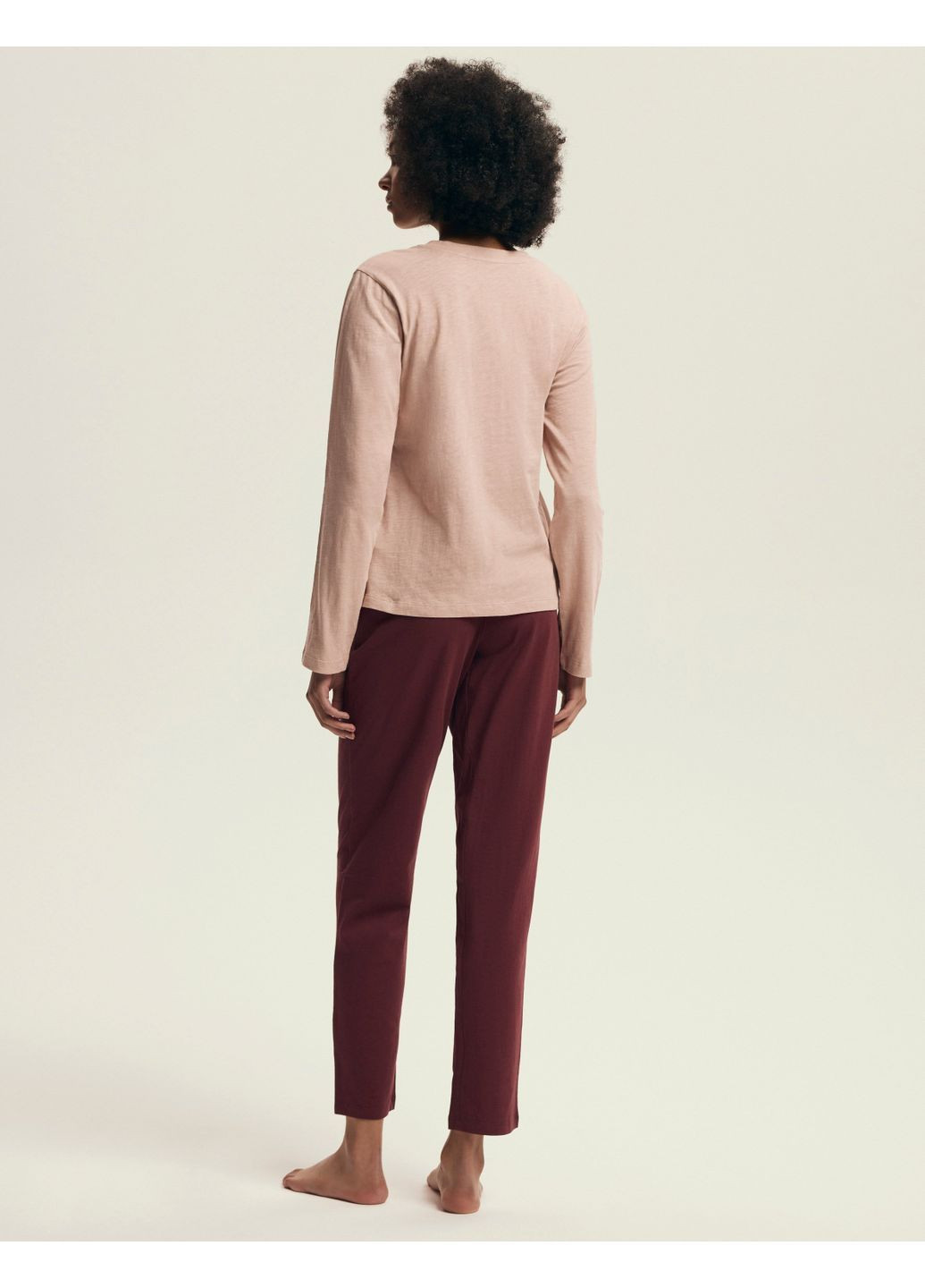 Бордовая всесезон женская пижама henderson кофта + брюки Cornette