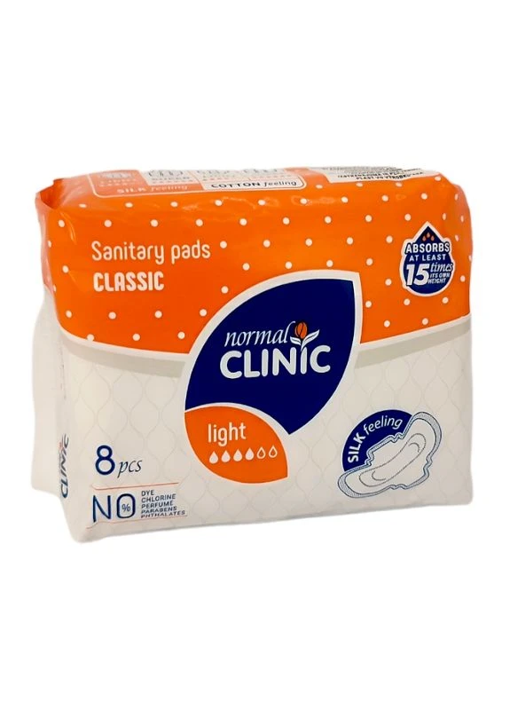 Прокладки гігієнічні Normal Clinic Classic Silk feeling 4 краплі 8 шт. No Brand (340110127)