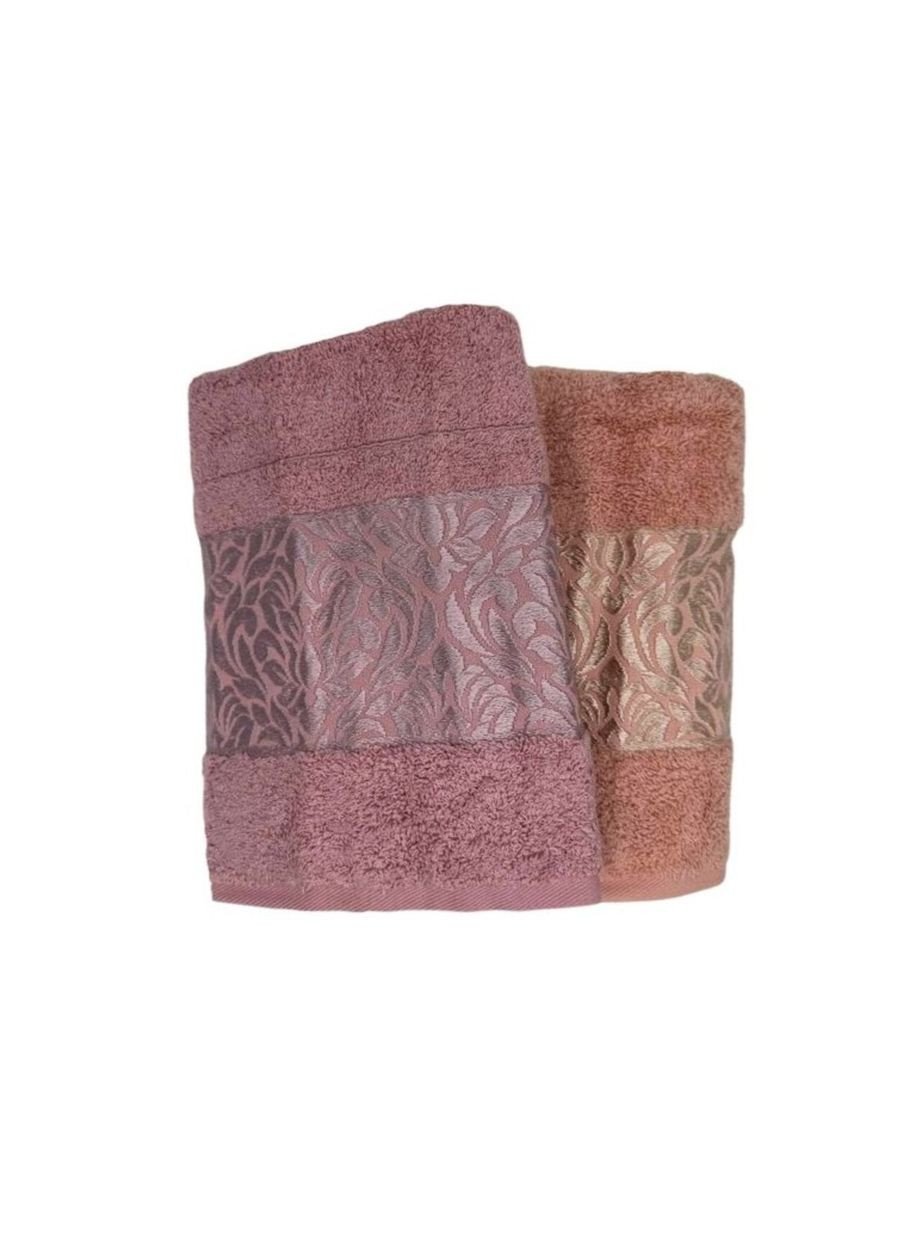 Полотенца для лица и рук махровые хлопковые 2 шт. ML557 Ananasko комбинированный