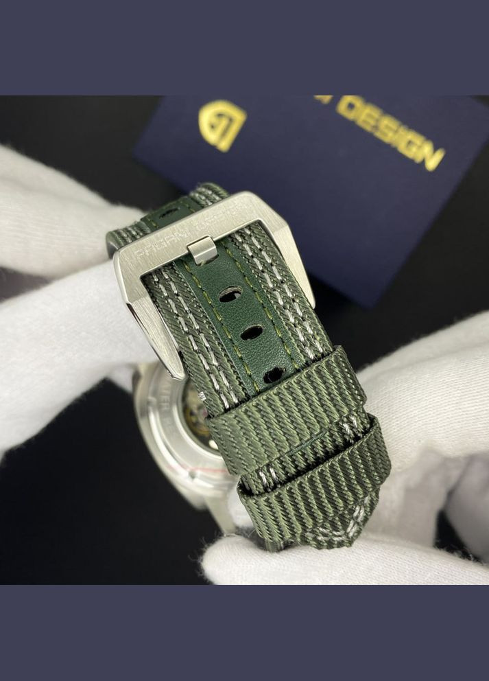 PD-1736 Silver-Green механический с автоподзаводом спортивный Pagani Design (342323156)