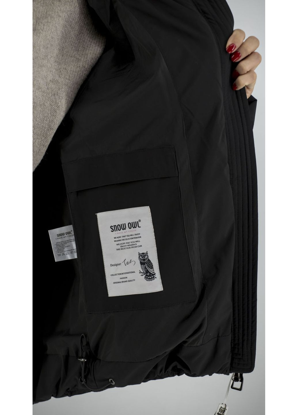 Чорний зимній Пуховик No Brand