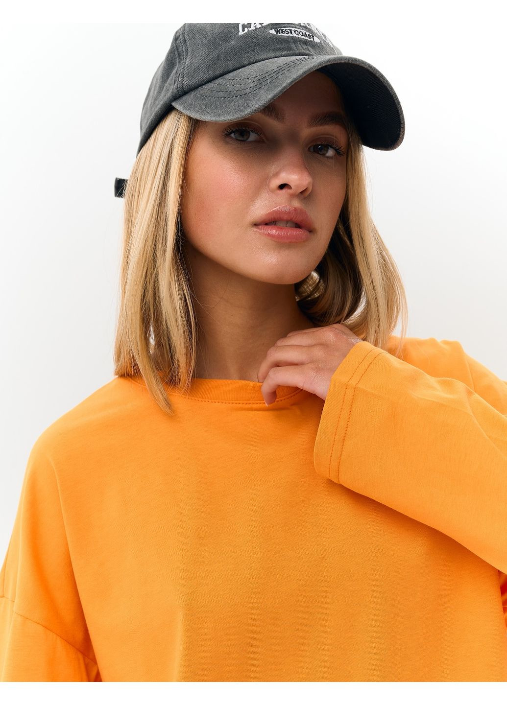 Унисекс лонгслив оверсайз котон (0012700BEL3XL) Casual Trend №127 - (361029278)