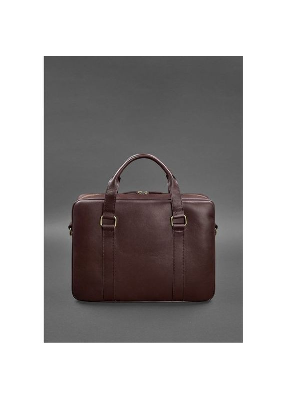 Сумка через плече жіноча для ноутбука та документів шкіряна Бордовий BlankNote (302007679)