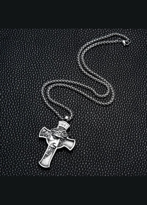 Кулон із ланцюжком Кулон мужской на шею Крест Цепочка с крестиком амулет оберег STORE 127 (328602660)