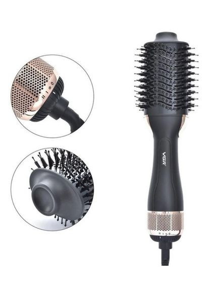 Фен-щітка для укладання волосся повітряний стайлер з іонізацією 3 режими 2 швидкості 1000 Вт (2103354316) VGR 492 (329422056)