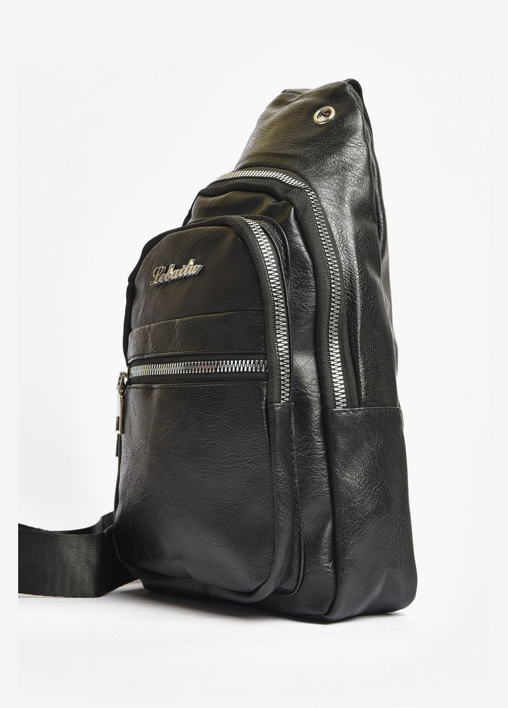 Сумка мужская через плечо из экокожи черного цвета Let's Shop (336147713)